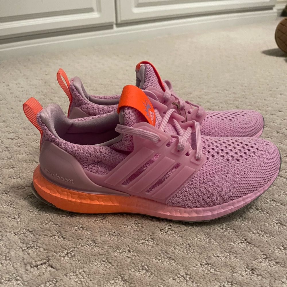 Brand new adidas sneakers. Pink and orange. 6.5